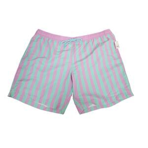 Mad Engine Men's Striped Swim Shorts - Lilac Purple XXL